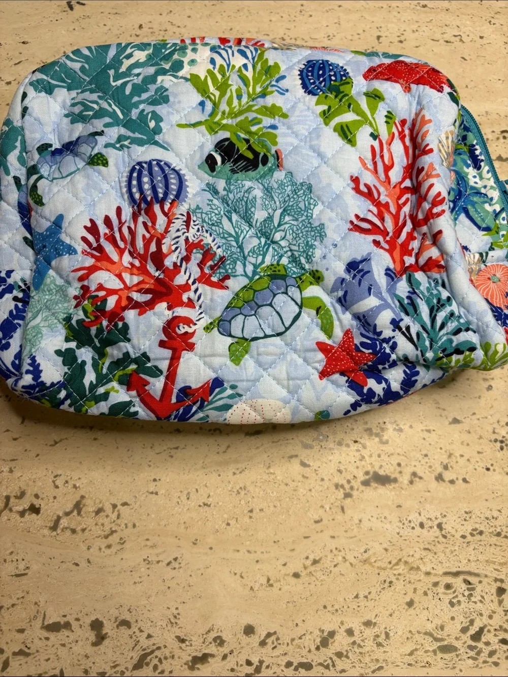 Vera Bradley Iconic Large Cosmetic Shore Thing